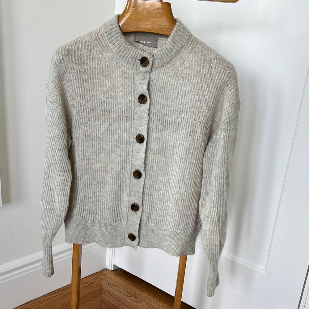 Everlane Gray Alpaca Cardigan Sweater